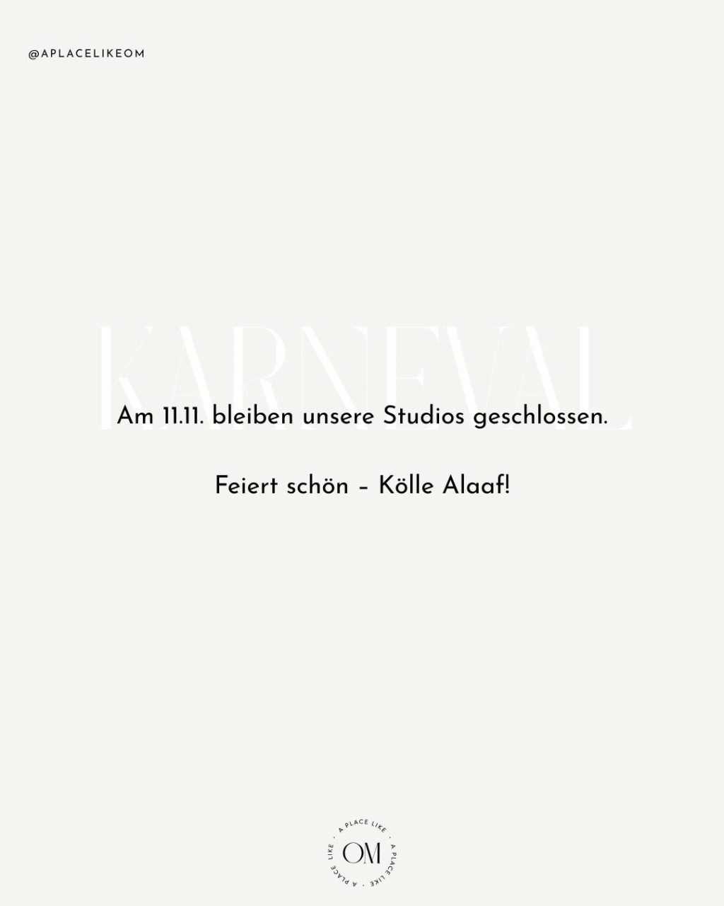 Instagram post from aplacelikeom. This post is in position 1.